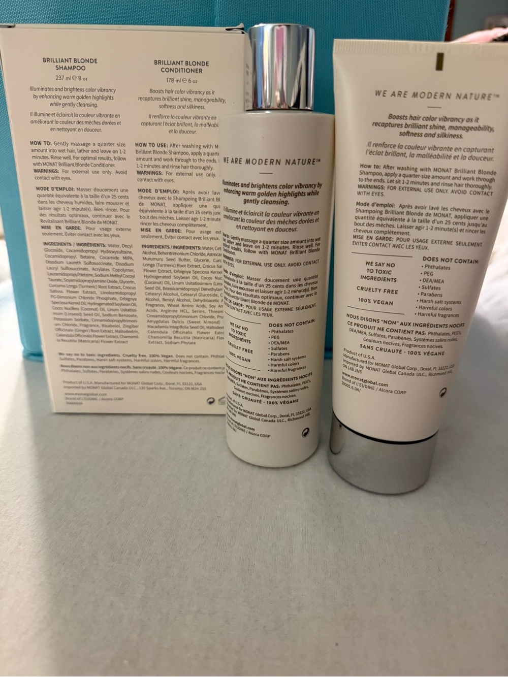 Authentic MONAT Colour Enhance Brilliant Blonde Shampoo & Conditioner - Picture 2 of 4